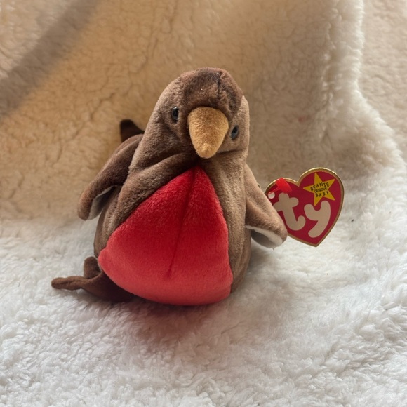 Ty Other - Ty Beanie Babies “Early” Brown and Red Plush Bird. Retired